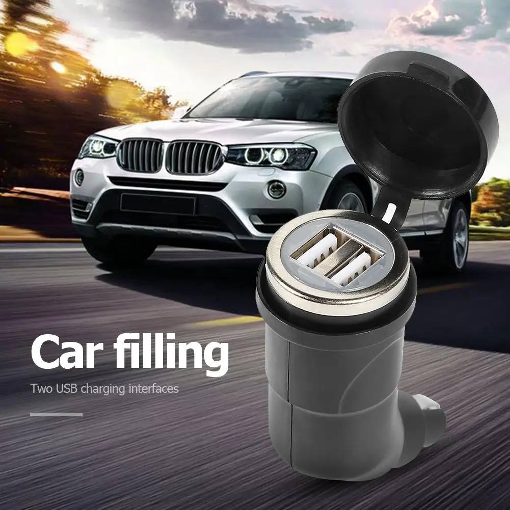 Мотоцикл 5В 3.1A Адаптер зарядного устройства с двойным USB для BMW DIN штепсельная