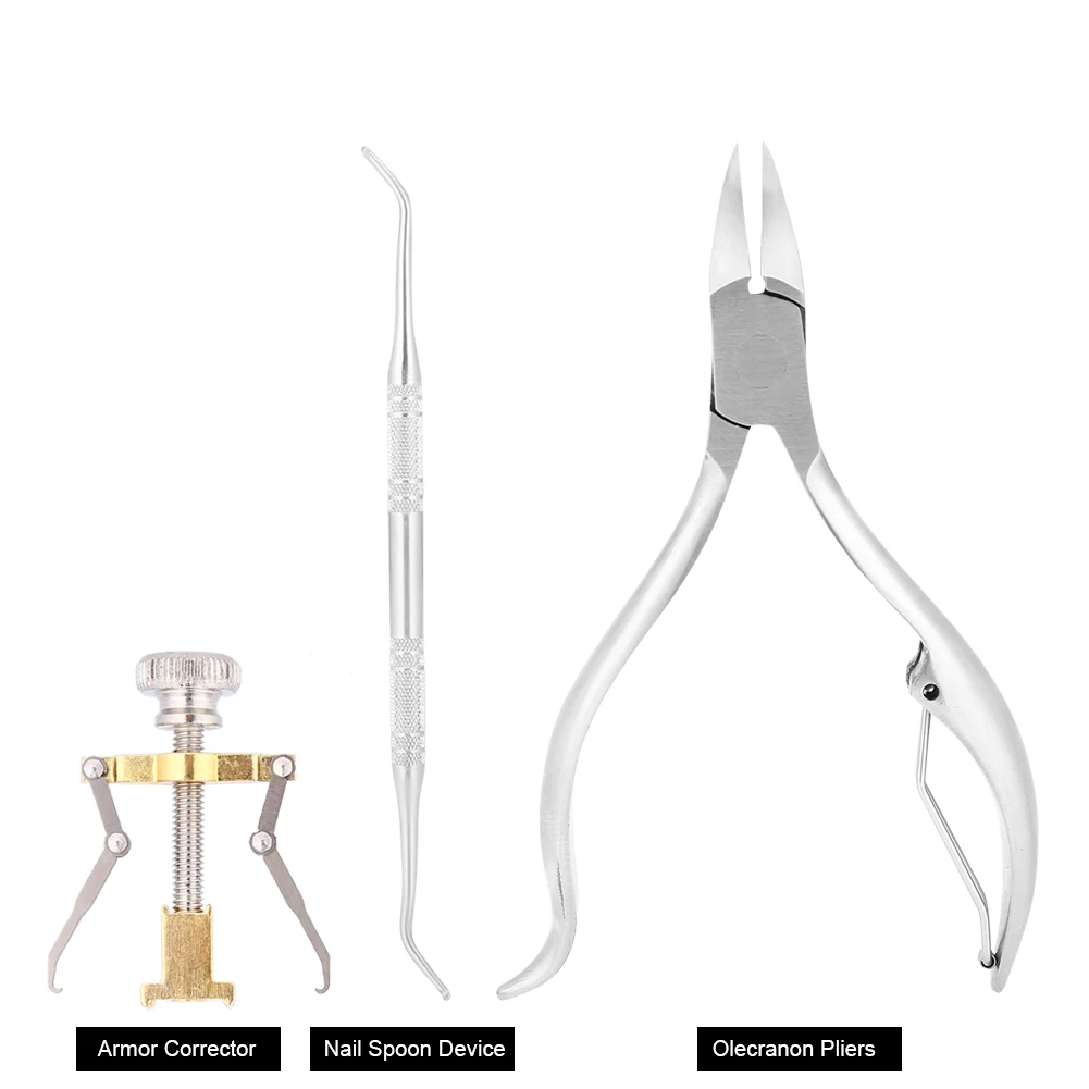 

3Pcs/Set Foot Care Toenail Dead Skin Trimmer Ingrown Toe Nail Fixer Recover Health Beauty Professional Foot Clean Pedicure Tools