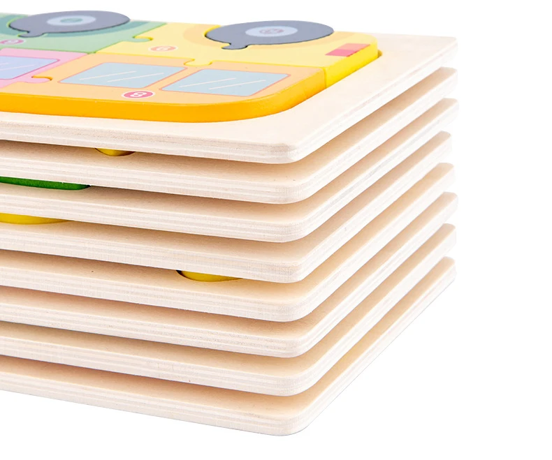 Большой Размеры мультфильм животных 3D деревянные головоломки для детей