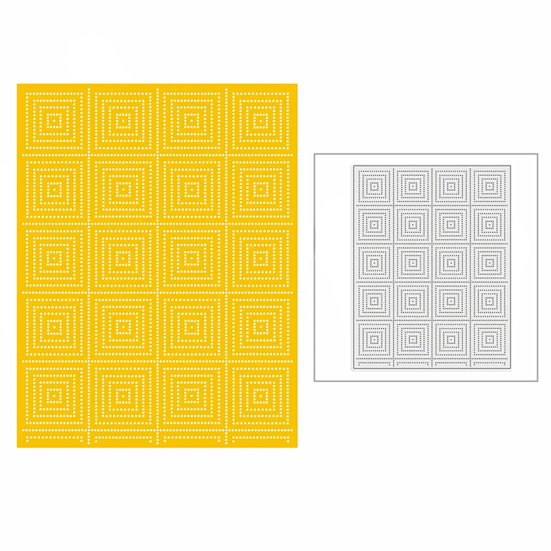 

Новинка 2021, квадратная решетчатая панель, металлические пресс-формы для скрапбукинга «сделай сам» и изготовления карт, Декор, тиснение, рем...