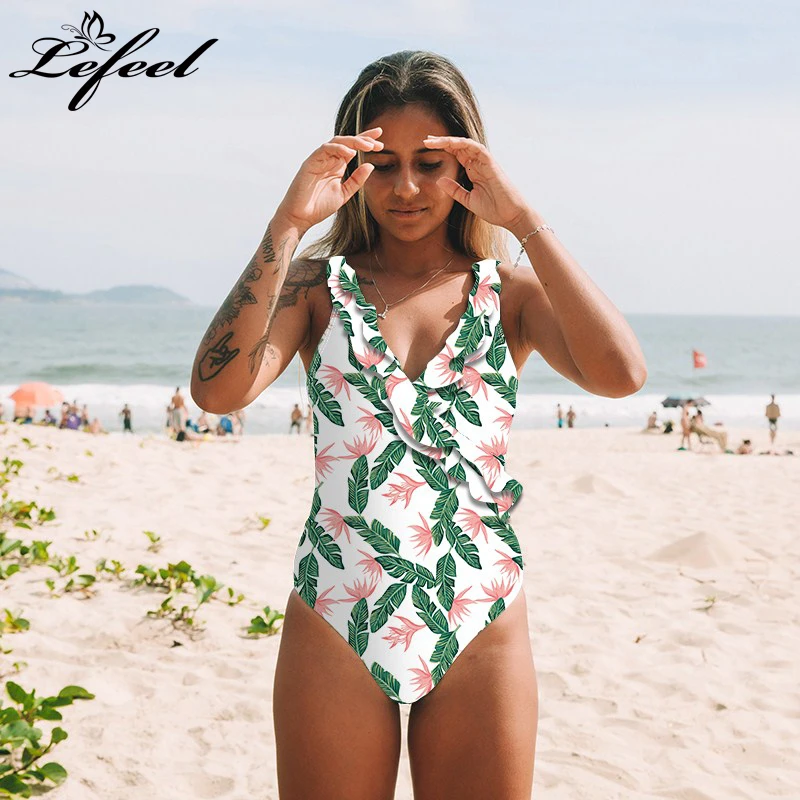 Новинка сексуальный женский купальник бикини цветочный принт купальный костюм с