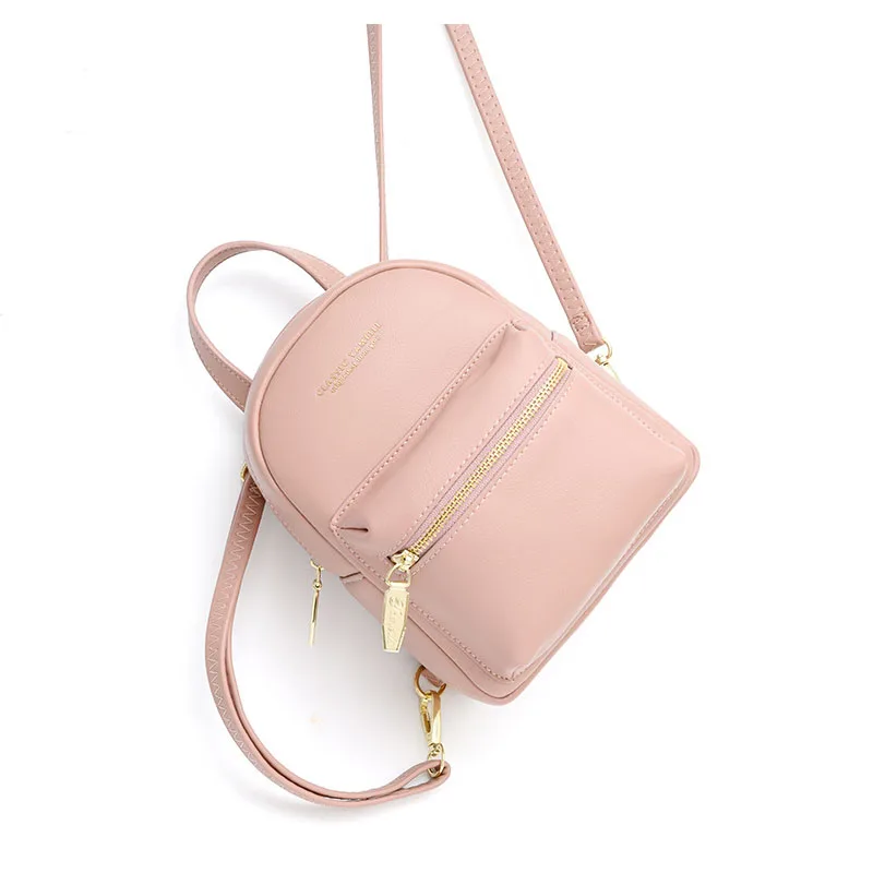 

Women's PU Leather Mini Backpack Girls Rucksack Small Travel Backpack