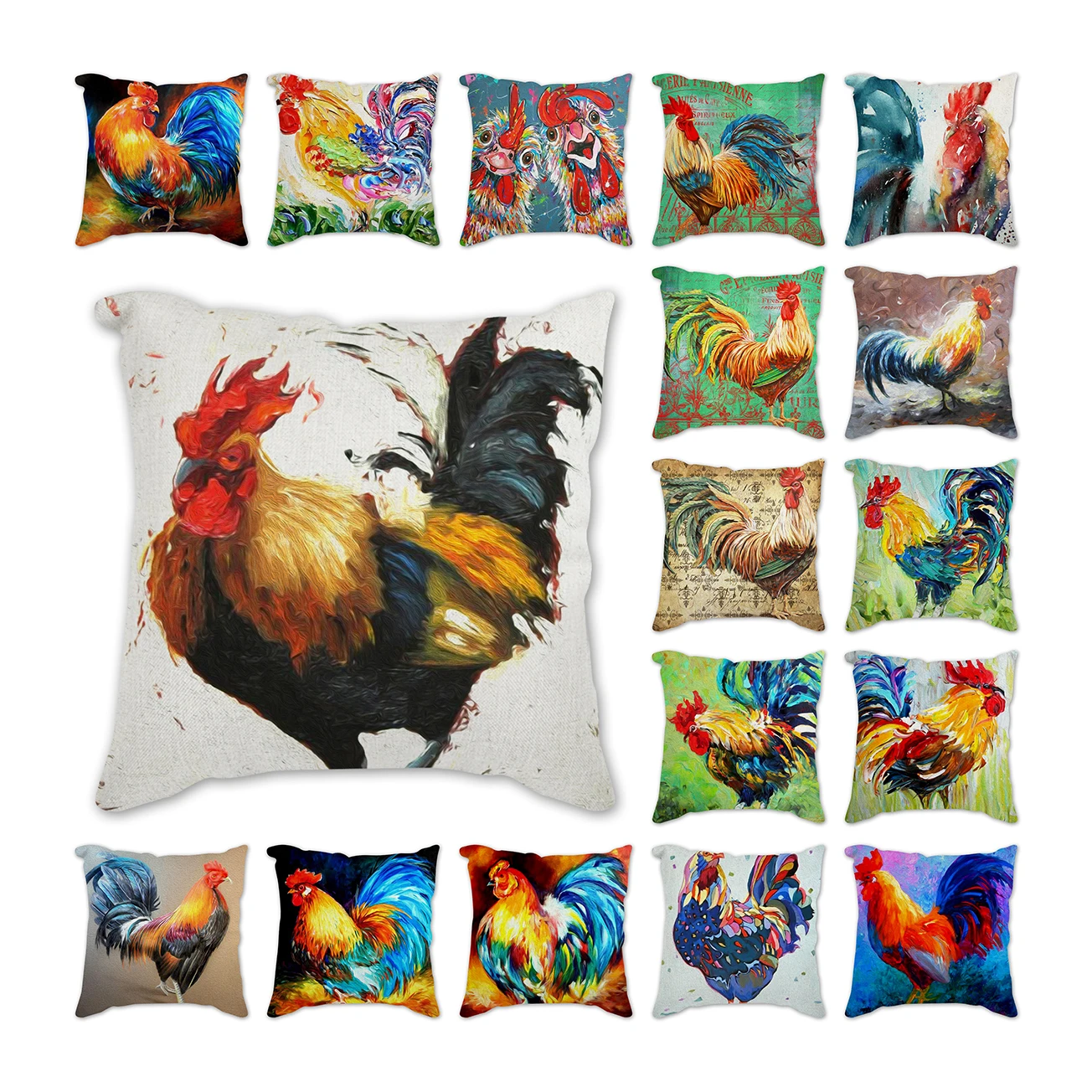 

Милый декоративный чехол для подушки с принтом цыплят, чехол для спальни, дивана, поясные подушки, чехол для автомобиля, украшение для дома, ...