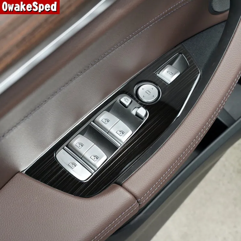 

Car Styling Window Glass Lifting Button Frame Decoration Stickers Trim For BMW X3 G01 2018 Door Armrests Interior Accessories