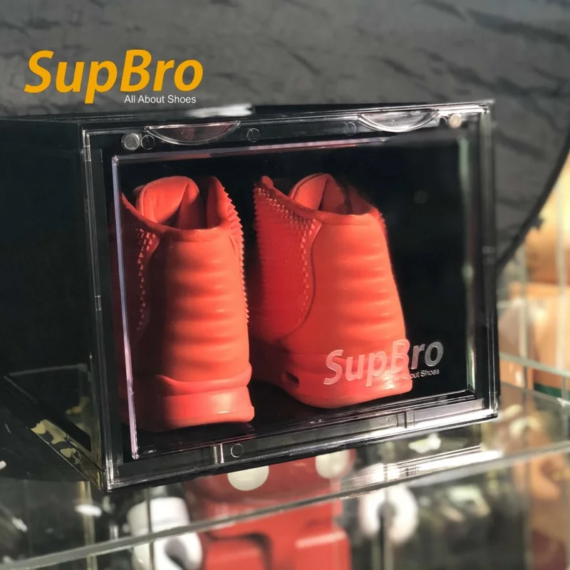 

Supbro Transparent Shoe Box Aj Yeezy Shoe Organizer Shoe Wall Plastic Dormitory Sneaker Storage Gods Save Space