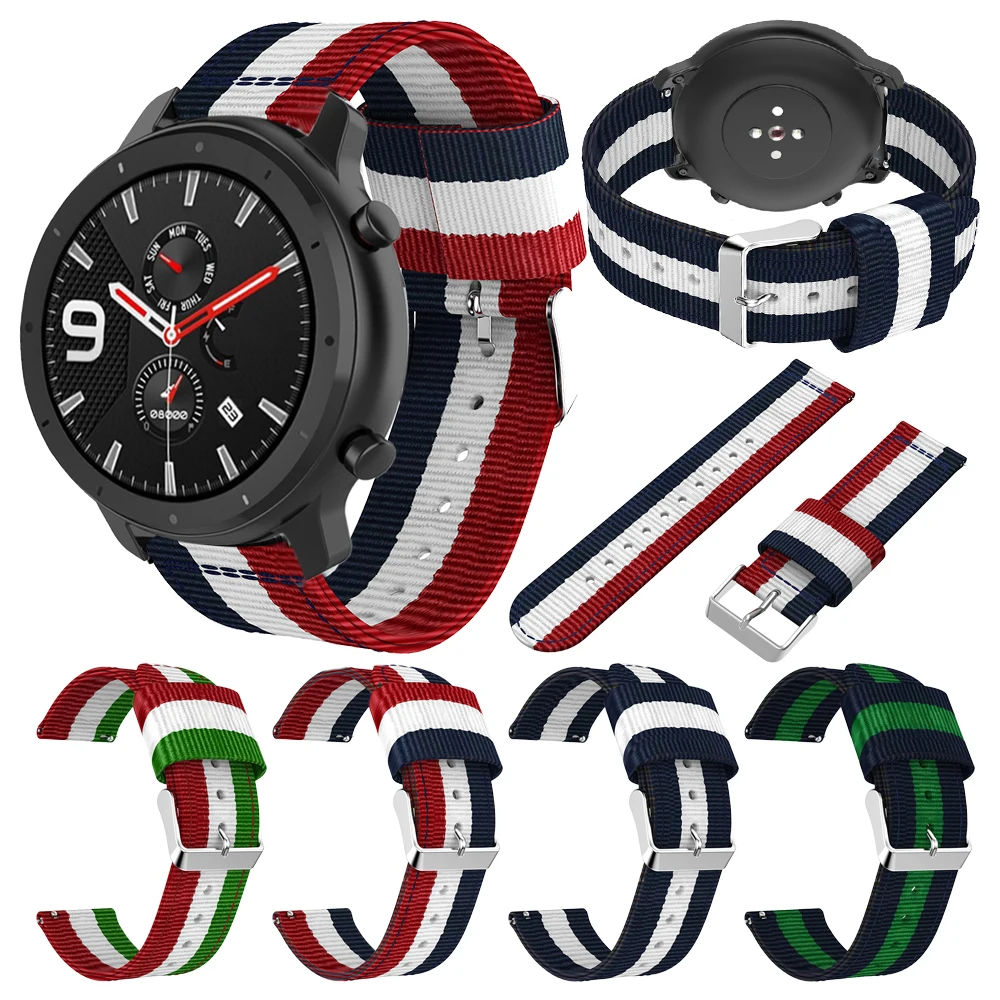 Для Xiaomi Huami Amazfit GTR 47 мм нейлоновый ремешок спортивный 22 для Galaxy Watch 46 Gear S3 браслет