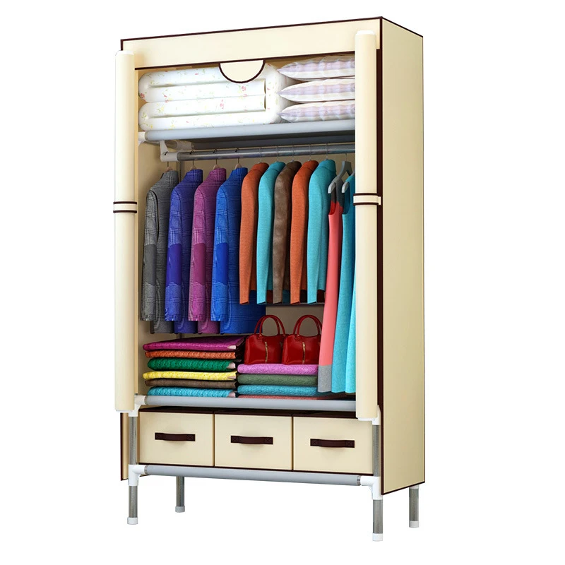 Многоцелевой простой комбинированный гардероб для спальни складной портативный