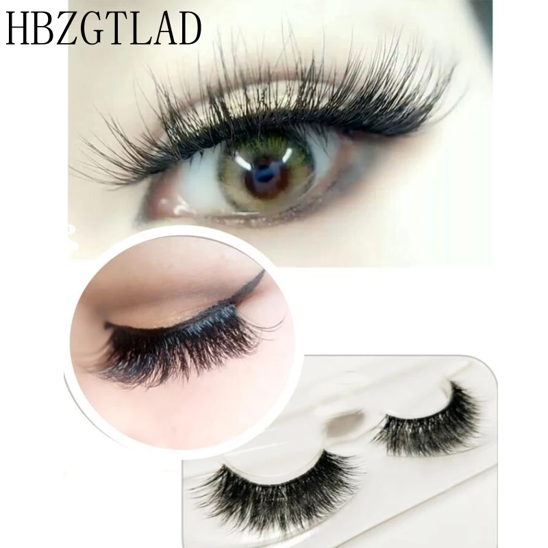 

NEW 1pair Lashes 3D Mink Strip Lash Reusable False Eyelashes Crisscross Dramatic Lashes Lightweight Invisible Band Eye Lashes