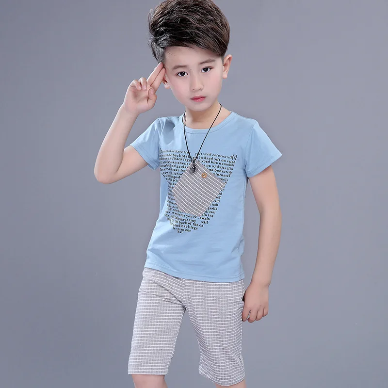 Комплекты для детей Новая летняя детская футболка с короткими рукавами