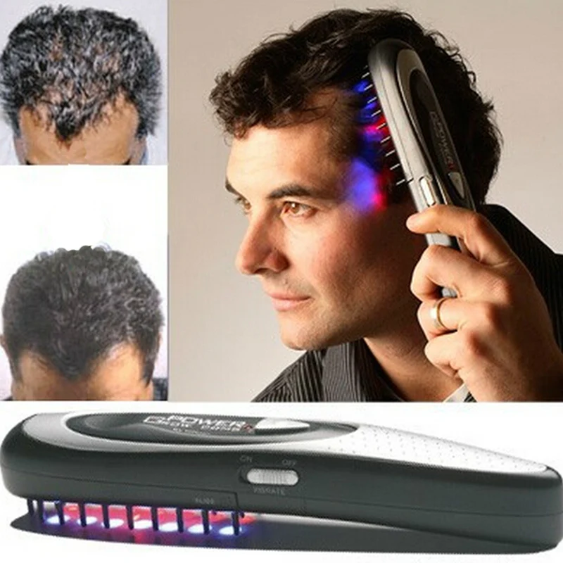 1pcs Laser Treatment Black Hair Loss Stop Regrow By Power Massage Comb Brush Kit Barber Tools Hair Loss Product