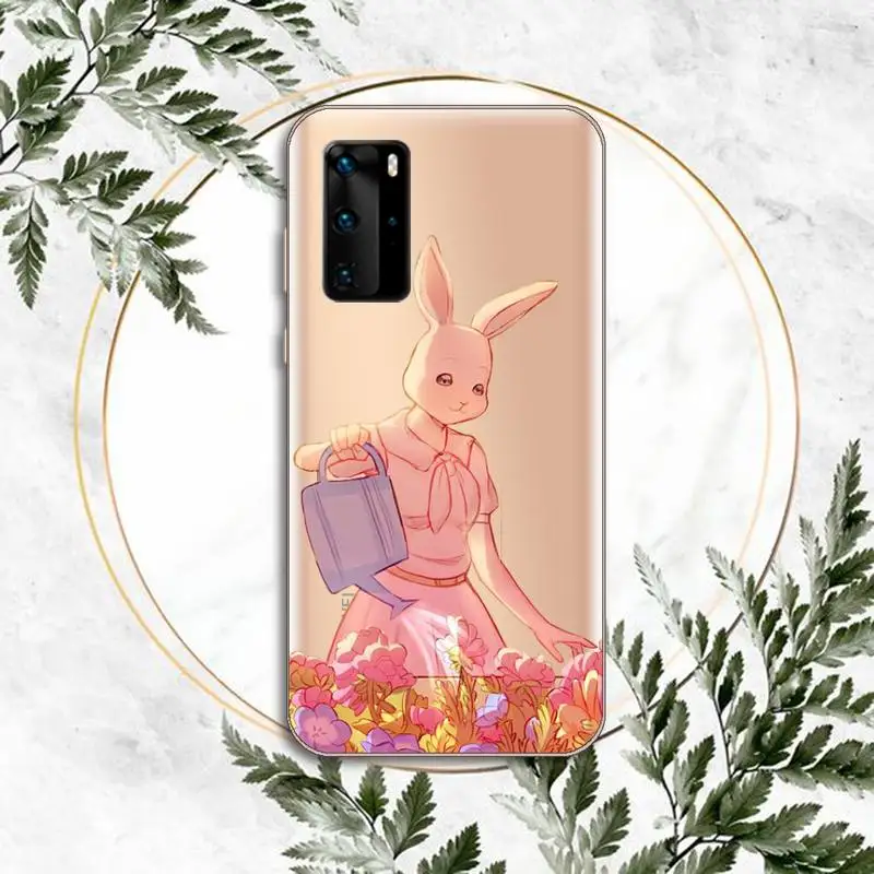 

Anime Beastars orange animal Phone Case Transparent for huawei P 40 30 20 lite pro smart 2019 honor 8X 10i 10 cover