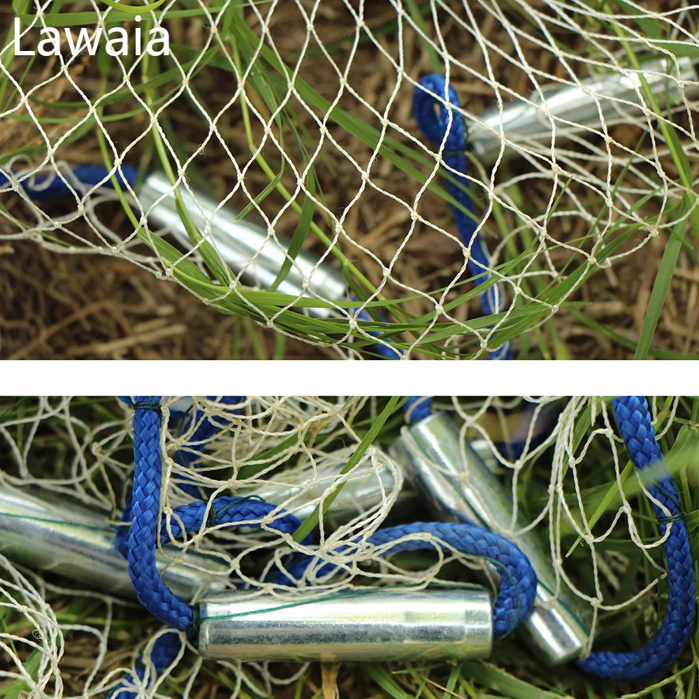 Lawaia США рыболовная сеть метательная ручная нейлоновая сетка с кольцевой сеткой 3