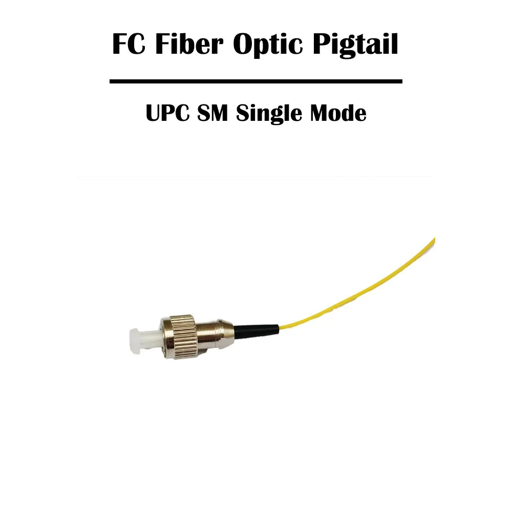 

50Pcs/lot 0.5/1.0/1.5/2.0Meters FC/UPC SM Single Mode Fiber Optic Pigtail Simplex Optic Cable 0.9mm Networking FTTH