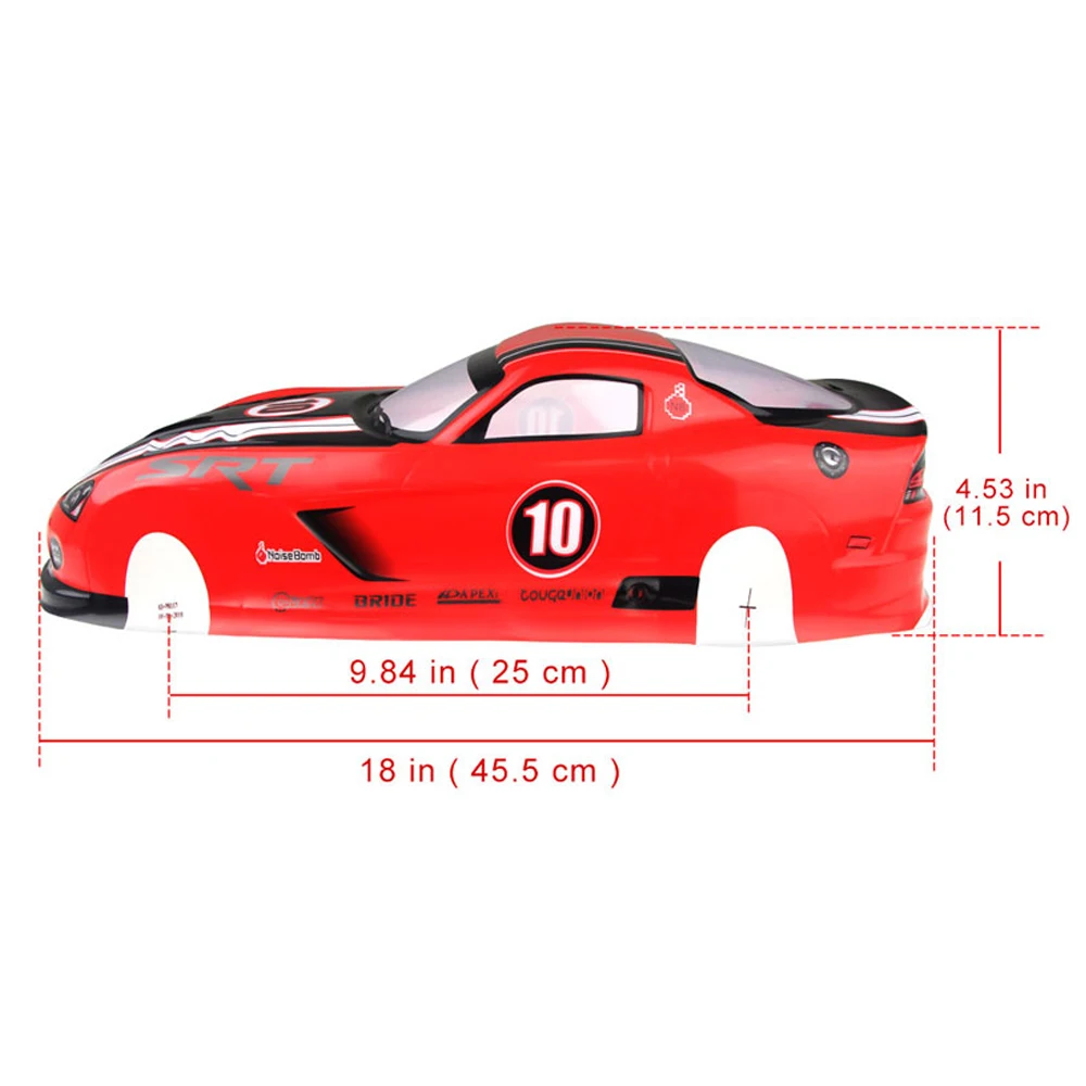 

1:10 RC Car Accessories Parts Car Body Shell Racing High Quality Hobby Racing Car Canopy 190mm Width for RC Dift Car