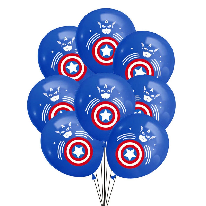 

10pcs/Lot Cartoon character Balloons Hulk Captain Ameirca Banman Balloon Birthday Party Decorations Toys For Kids Globos