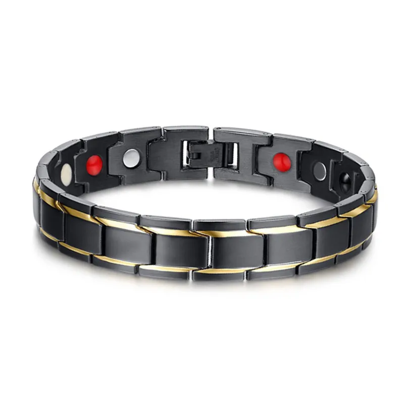 Vnox Мода магнит браслет для Для мужчин Нержавеющая сталь Здоровье и гигиена