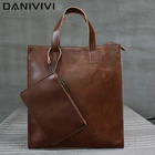 Винтажные мужские сумки и кошельки, кожаный портфель, мужские сумки через плечо для мужчин, Повседневная Сумка-тоут для ноутбука, мужская сумка