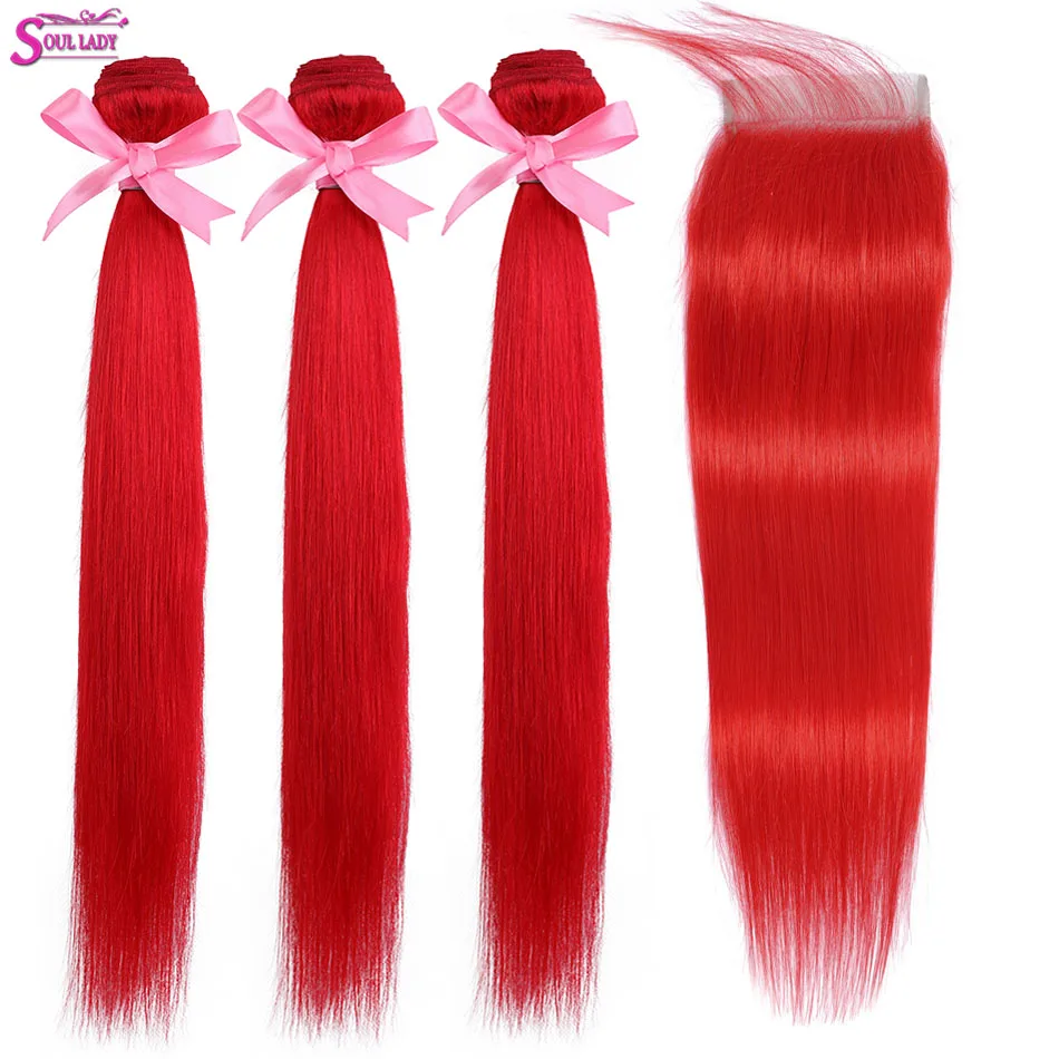 

Soul Lady Красные пряди с застежкой бразильские прямые пучки волос с застежкой Реми красные пряди с застежкой с детскими волосами