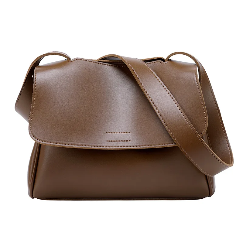 

Casual Fashion Simply PU Leather Crossbody Bag for Women 2021 Solid Color Shoulder Messenger Bag Lady Travel Handbag