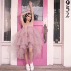 Пыльно-розовая юбка макси из тюля с трехмерными бабочками, пышная длинная юбка на резинке, на заказ
