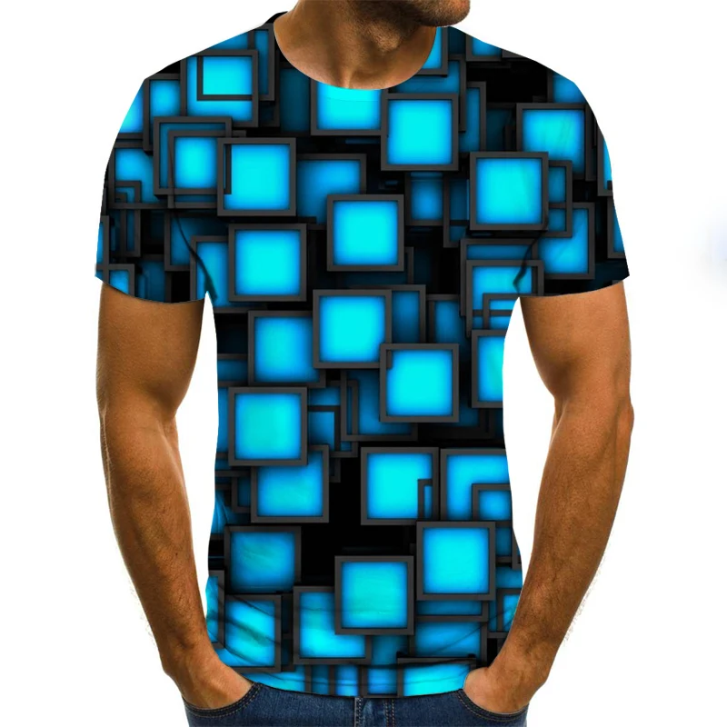 

2020 New Men 3D T- shirt Casual Short Sleeve O-Neck Fashion Nature Printed t shirt Men Tees 3D print T- shirt