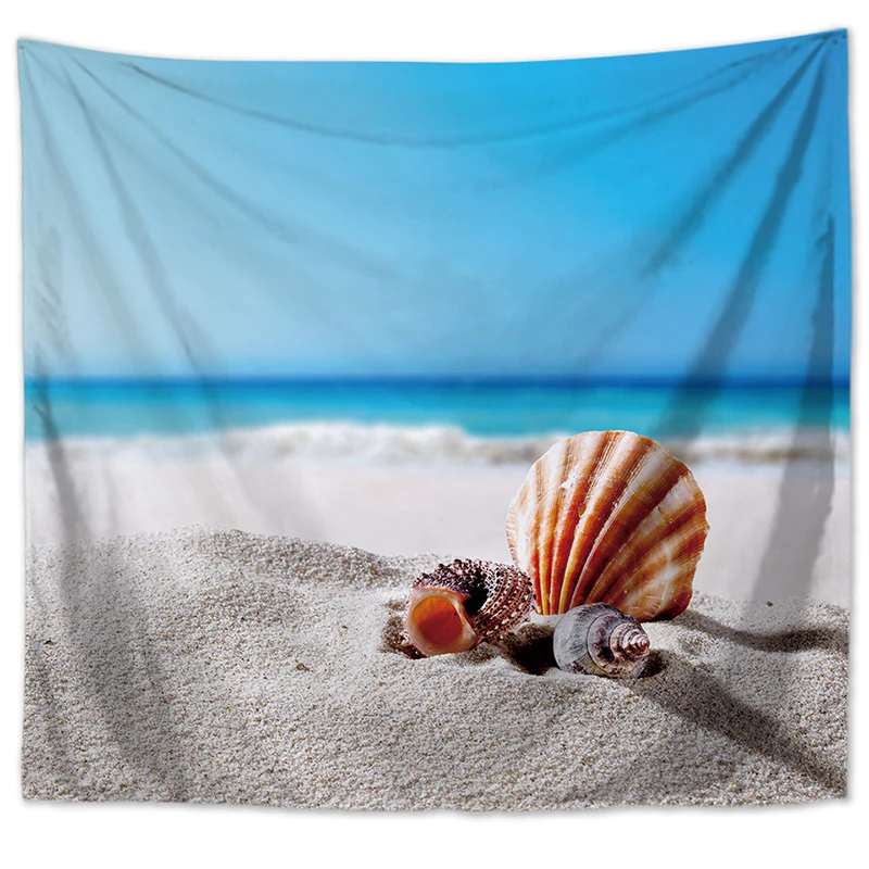 Морская звезда ракушки настенный гобелен морской принт для дома декоративная