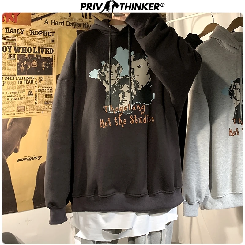 Privathinke/Осенняя Женская утолщенная винтажная Толстовка в уличном стиле для