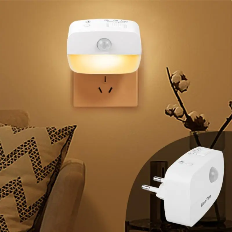 

LED Night Light Motion Sensor EU Plug Night Lamp Human Body Induction USB Charging Bedroom Staircase Closet Aisle Decoration