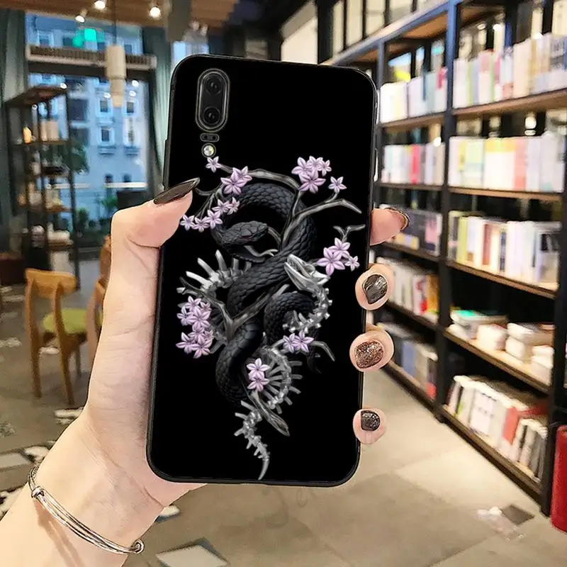 

Hand Snake flower aesthetics Phone Case For Huawei honor Mate P 10 20 30 40 Pro 10i 9 10 20 8 x Lite