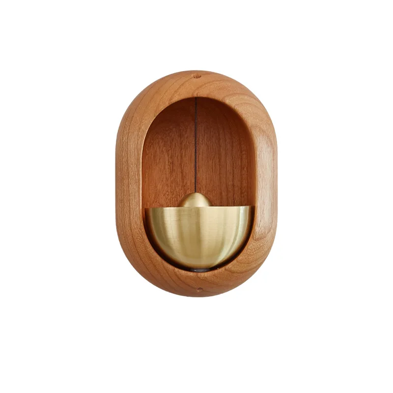 Carill&oacute;n de viento japon&eacute;s de madera maciza con decoraciones navide&ntilde;as magn&eacute;ticas, colgante para balc&oacute;n detr&aacute;s de la puerta, decoraci&oacute;n de jard&iacute;n y hogar, 1 unidad-5