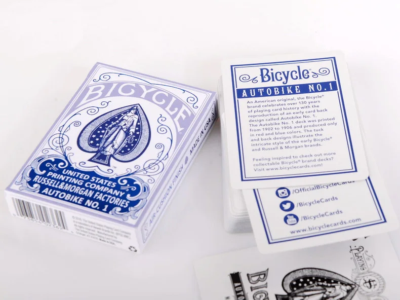 Велосипед AUTOBIKE № 1 игральные карты синие/красные фотокарты волшебные реквизит