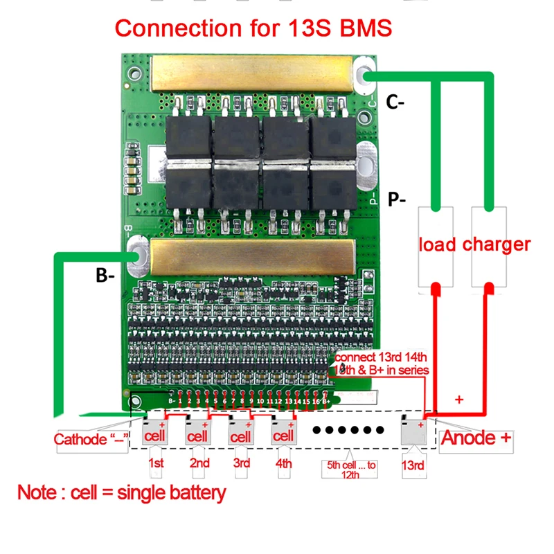 6S до 17S 50A 3,2 V 3,7 V BMS 18650 Ternary полимерный литиевый аккумулятор 10S 13S 16S Lifepo4 BMS Lipo балансировочная плата защиты