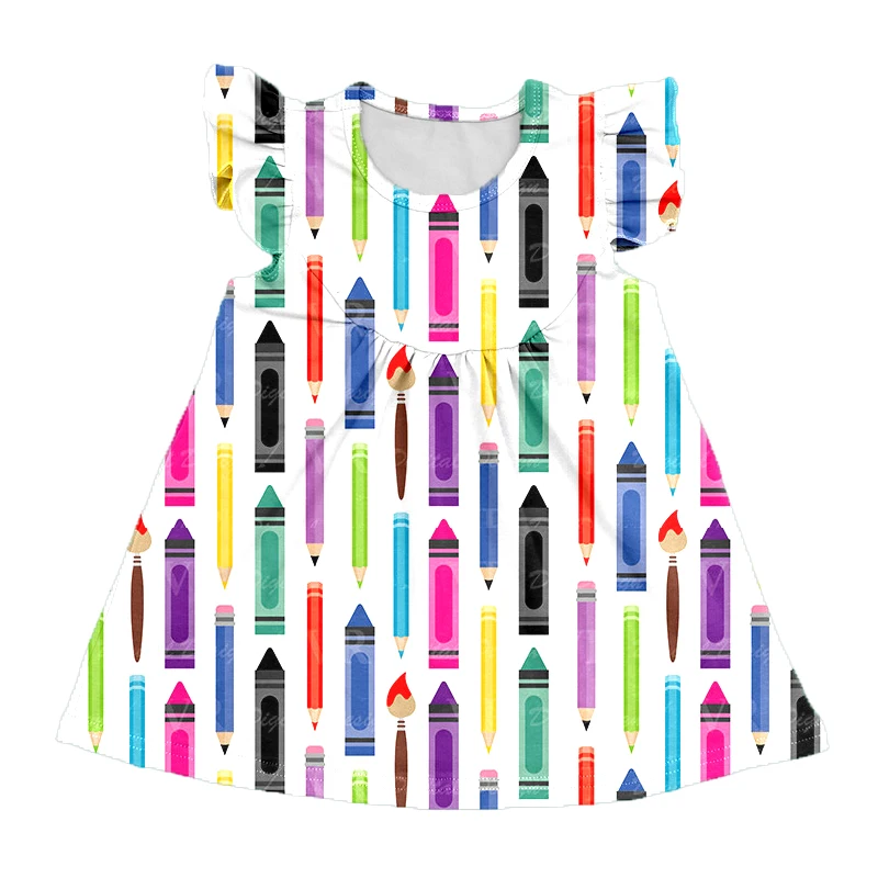 2020 Новое Детское летнее платье для маленьких девочек школьное эксклюзивное