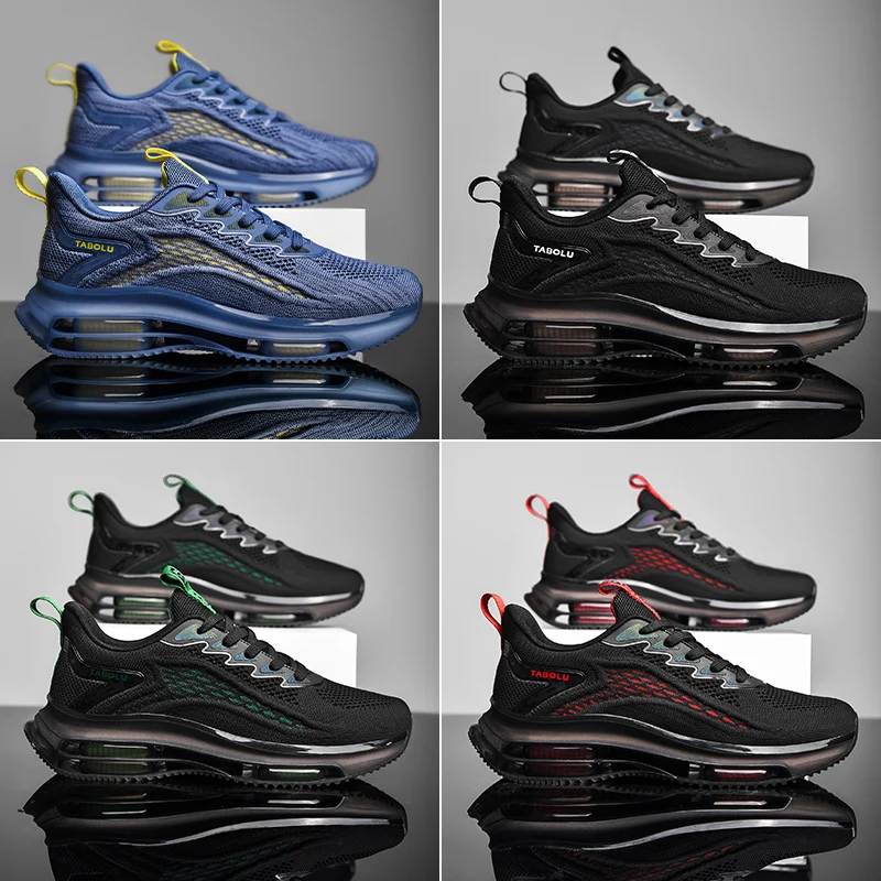 

Кроссовки мужские легкие с двойной воздушной подушкой, модная уличная удобная обувь для бега, фитнеса, прогулок, лето 2021