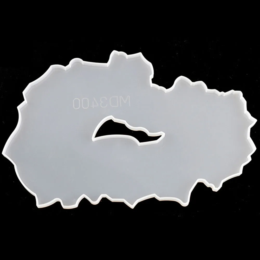 DIY зеркальная большая настольная форма Хрустальная эпоксидная смола поднос для