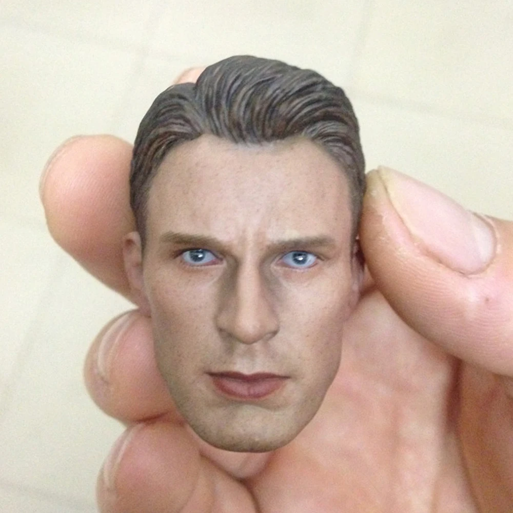 

1/6 Soldier Revenge Captain Chris Evans Head Sculpture Model Accessories for 12’’ action figure body toy