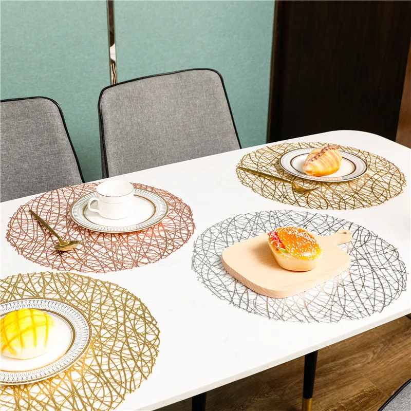 

Go Wild Water New Style Circle Light Luxury American-Style Insulated Anti-slip Placemat Hotel Decoration Table Mat