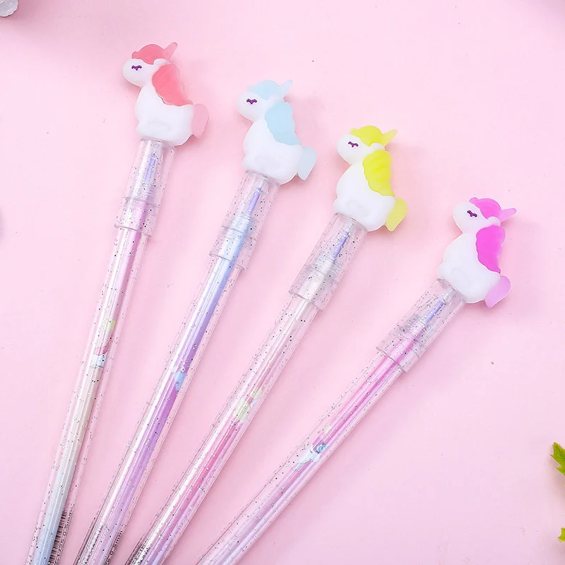 1 шт. кавайные ручки единорога милые стирающиеся 0 5 мм синие гелевые для детей