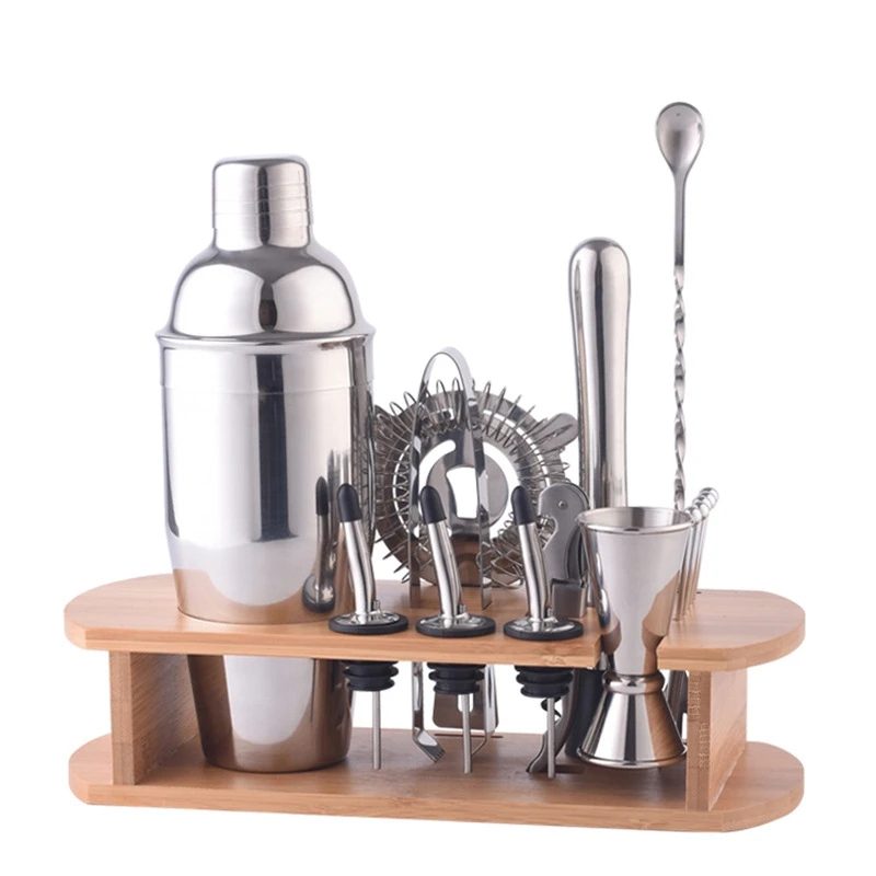 

HOT Bar Set Cocktail Shaker Set, Stainless Steel Bartender Kit, Professional Bar Tools for Drink Mixing, Home, Bar, Parties