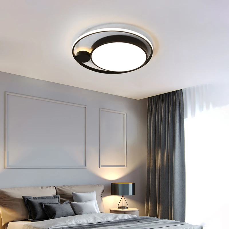 

European style bedroom LED ceiling lamp round living room lamp kitchen lighting aisle black lamps factory direct sales