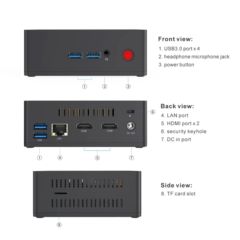 Ap45 Win10 Мини ПК Intel Pentium J4205 до 2 6 ГГц Ram Ssd Windows 10 Dual Hdmi 4Xusb3. 0 Gigabit Lan 4K Htpc Nuc|Мини ПК| |