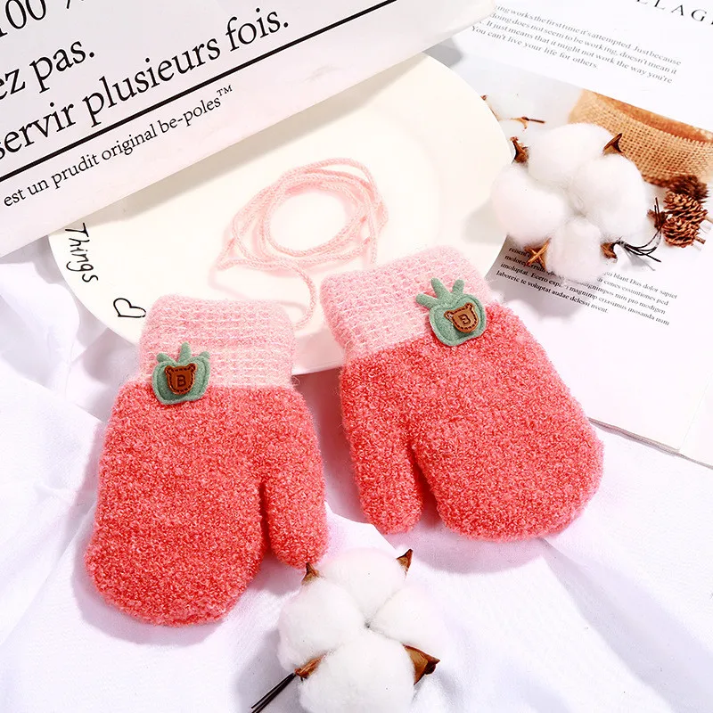 Детские рукавицы детские перчатки зимние меховые для девочек и мальчиков теплые