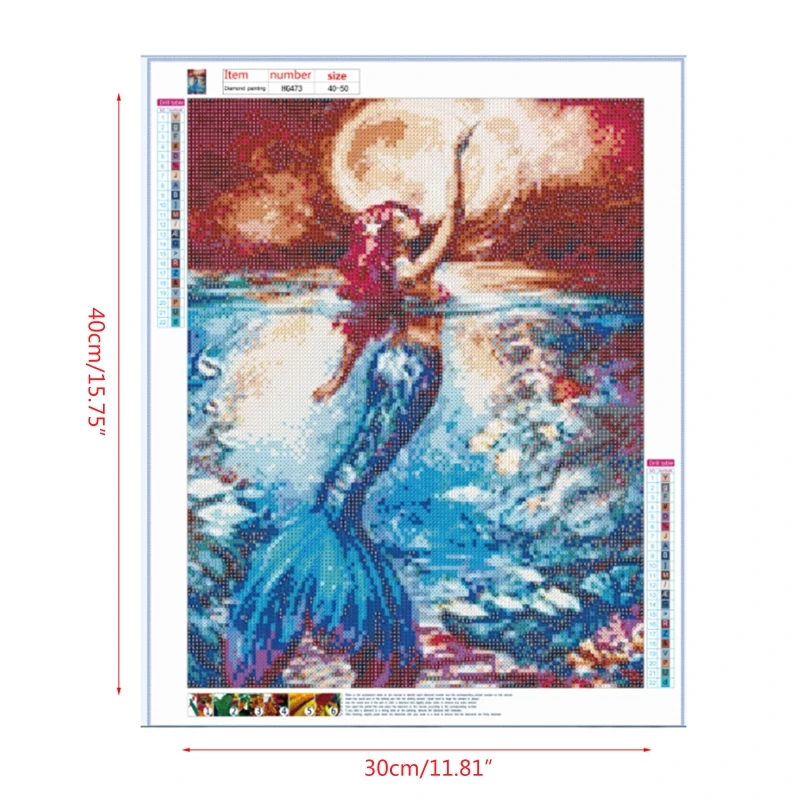 

Undersea Beauty 5D Full Drill Diamond Painting Embroidery Cross Stitch Kit DIY Rhinestone Home Decoration