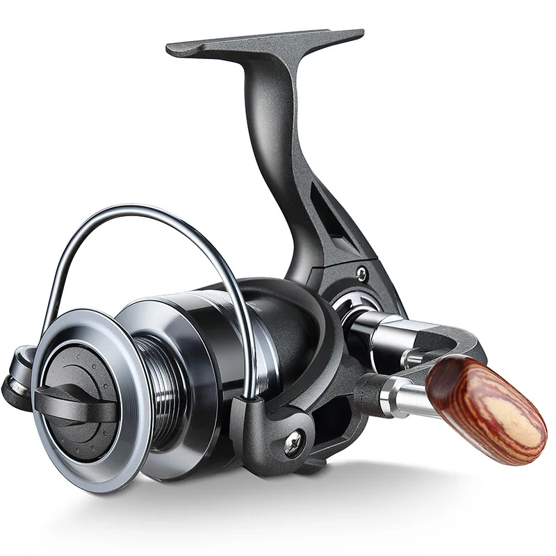 

Fishing reel left and right hand interchangeable wooden handle light weight super smooth metal gear transmission ratio bait reel