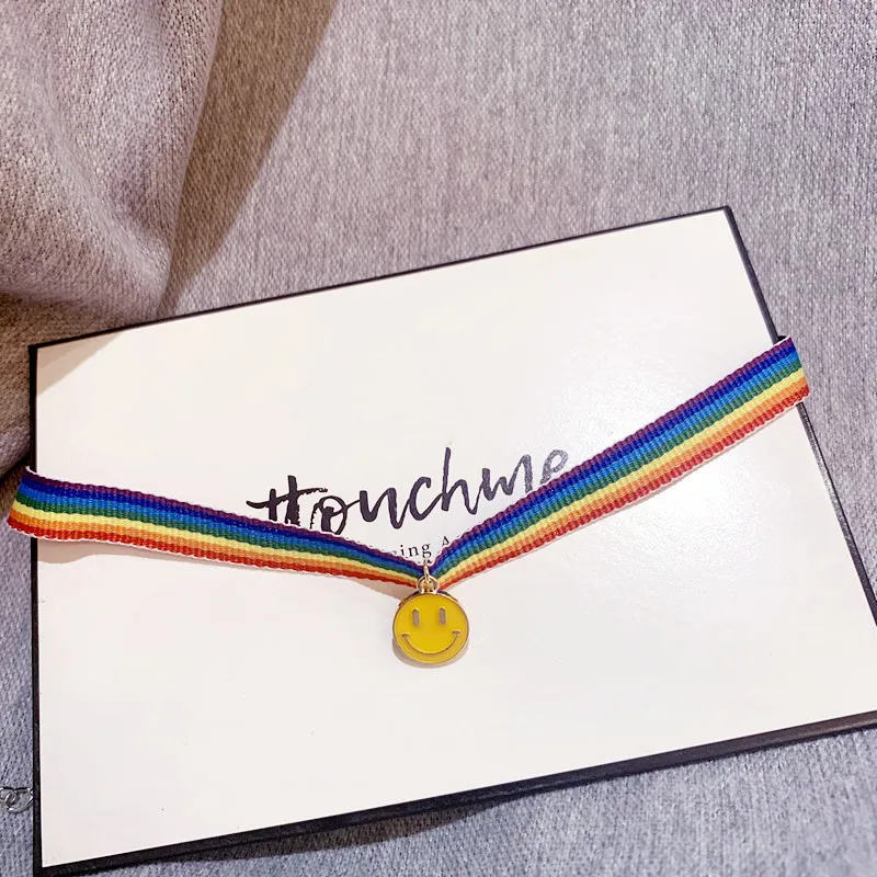 Радужный ремень чокер ожерелье ЛГБТ подарок скидка эмалевый пазл Луна