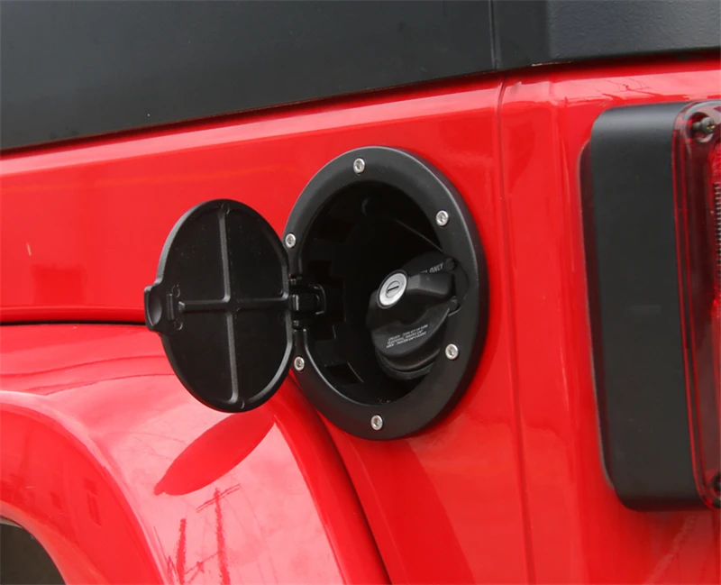1 шт. черная крышка топливного бака с порошковым покрытием для Jeep Wrangler JK JKU Unlimited