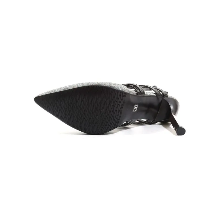 Женские туфли на высоком каблуке большого размера женские тонком с вырезами