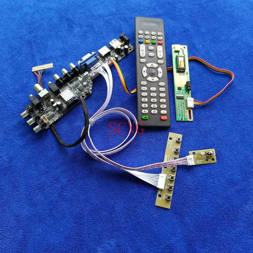 

1024*768 Digital Signal DVB 30-Pin LVDS For LTN141XA/LTN141XB/LP141X13 USB VGA HDMI-compatible LCD Display Drive Board KIT 1CCFL