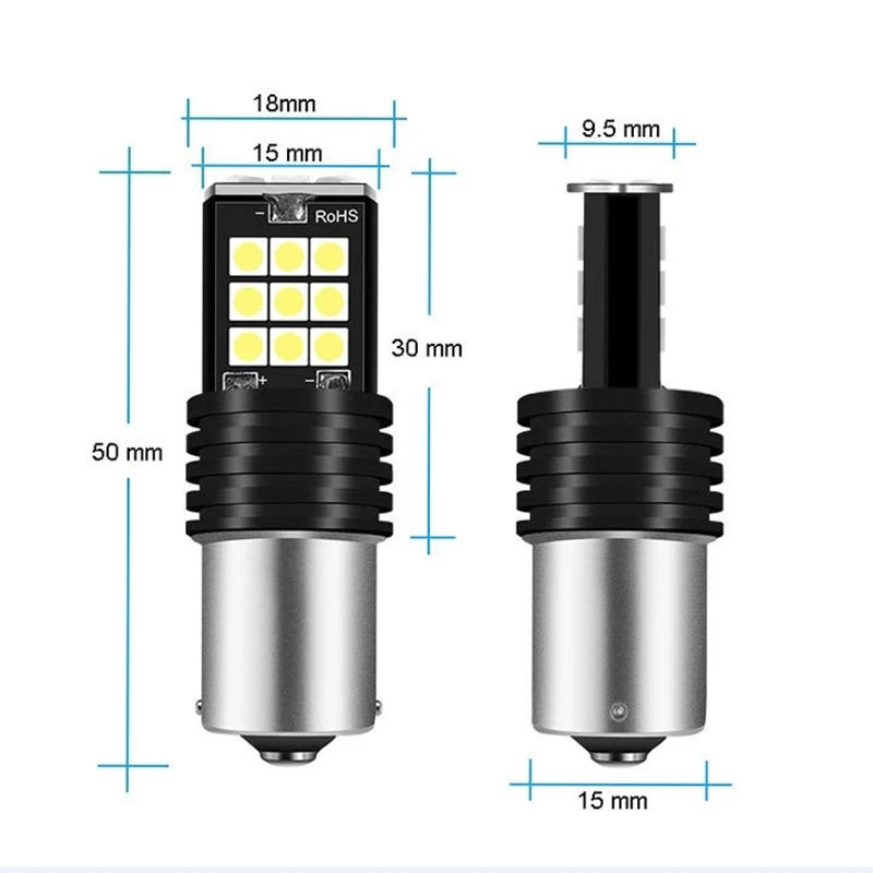 2x S25 1157 P21/5W BAY15D 1156 BA15S P21W светодиодные лампы s Canbus автомобильные 3030 24SMD указатели
