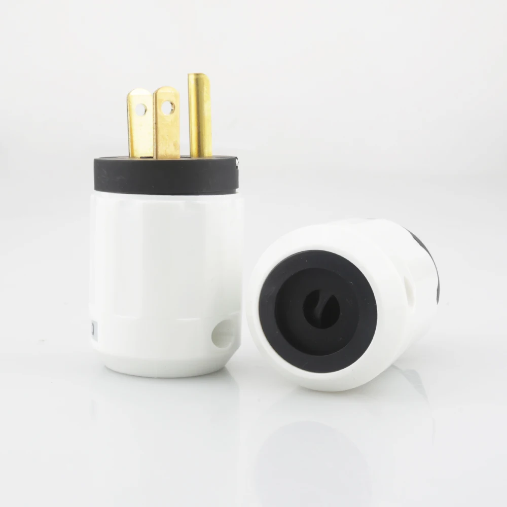 Позолоченный штекер питания переменного тока для США пара 24 К + вилка IEC Famale DIY